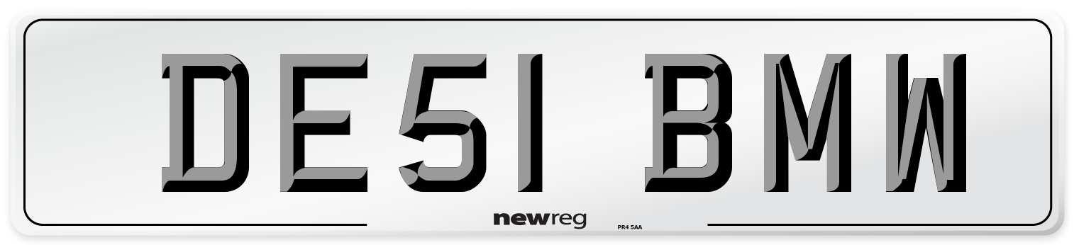 DE51 BMW Number Plate from New Reg